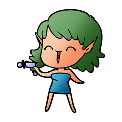 cartoon elf girl