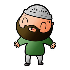 Fototapeta premium cartoon bearded man