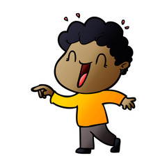 Fototapeta premium cartoon happy man