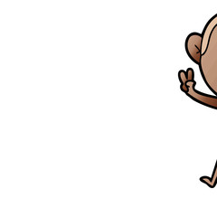 cartoon shocked monkey