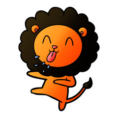 happy cartoon lion