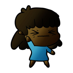 cartoon woman