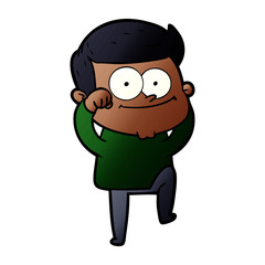 cartoon happy man