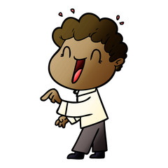 cartoon happy man