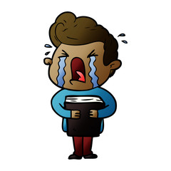 cartoon crying man