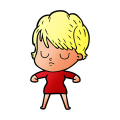 cartoon woman