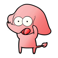 Obraz premium cute cartoon elephant