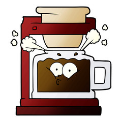 steaming hot coffee pot