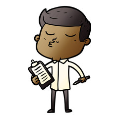 cartoon model guy pouting
