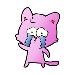 Fototapeta premium crying cartoon cat
