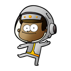 happy astronaut cartoon