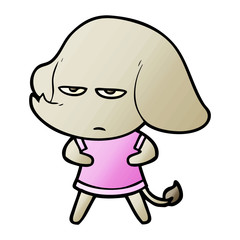 annoyed cartoon elephant