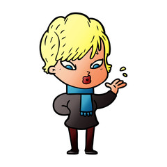 Obraz premium cartoon woman