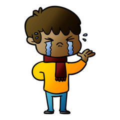 cartoon boy crying