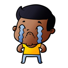 cartoon man crying