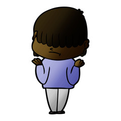 cartoon boy with untidy hair