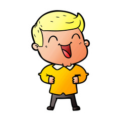 Fototapeta premium cartoon man laughing