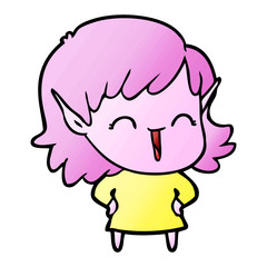 cartoon elf girl
