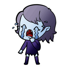 cartoon crying vampire girl