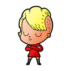 cartoon woman
