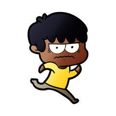 Fototapeta premium annoyed cartoon boy