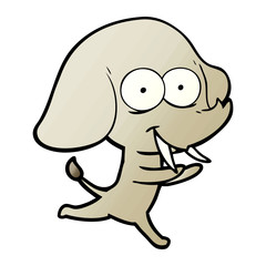 happy cartoon elephant