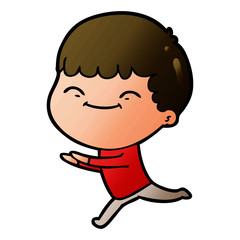 Obraz premium cartoon happy boy