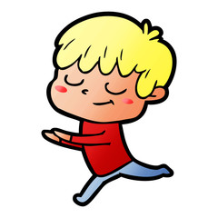 cartoon happy boy