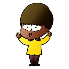 cartoon happy boy