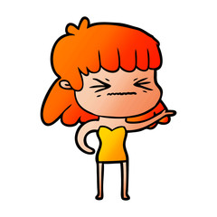 cartoon angry girl