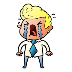 cartoon crying man