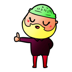cartoon man with beard