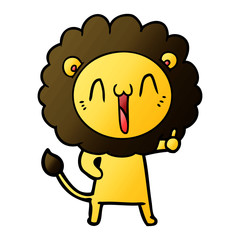 happy cartoon lion