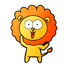 happy cartoon lion