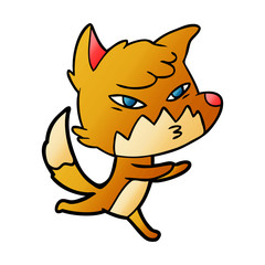 clever cartoon fox