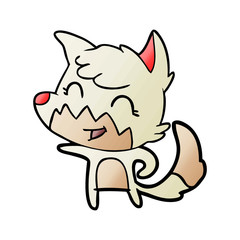 happy cartoon fox