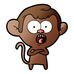 cartoon shocked monkey