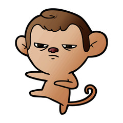 cartoon annoyed monkey