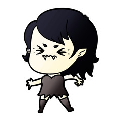 annoyed cartoon vampire girl