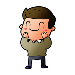 cartoon friendly man