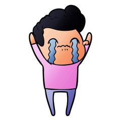 cartoon man crying