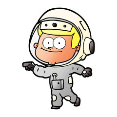 happy astronaut cartoon