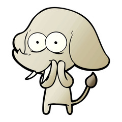 happy cartoon elephant