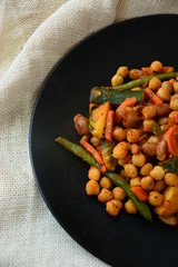 salad with chick-pea and vegetables
