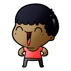 cartoon happy man