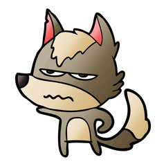 cartoon annoyed wolf