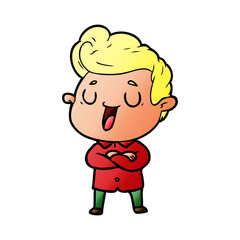 happy cartoon man
