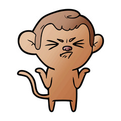 cartoon annoyed monkey