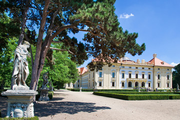 baroque castle in Slavkov - Austerlitz near Brno, South Moravia, Czech republic.