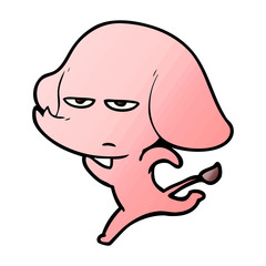 annoyed cartoon elephant